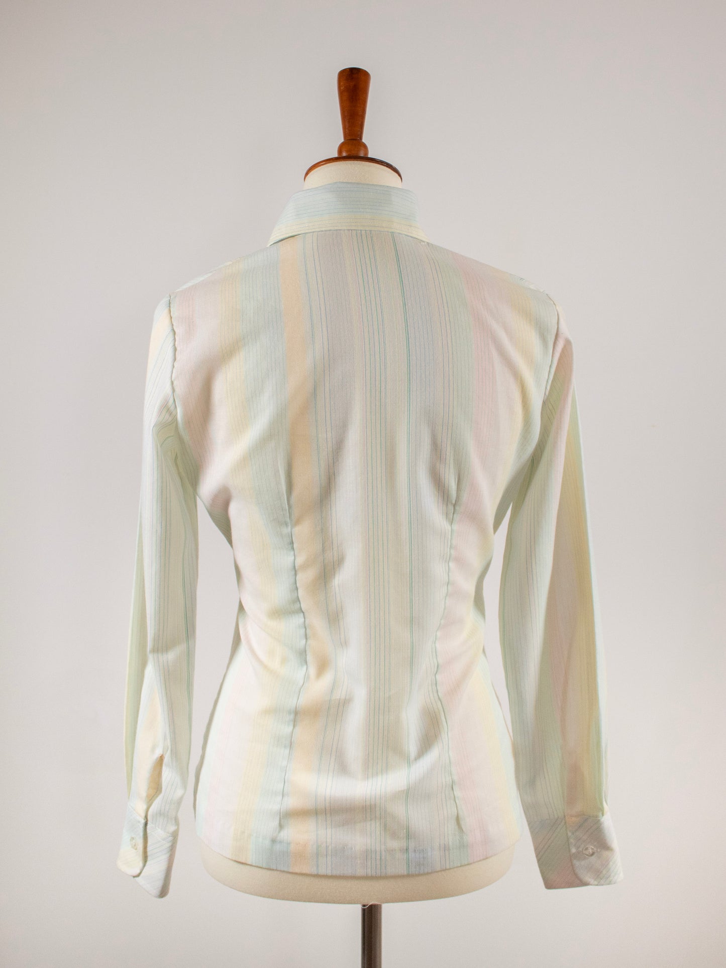 1970s Pastel Stripped Button Up