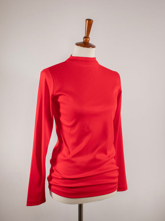 1970s Red Long Sleeve Turtle-Neck
